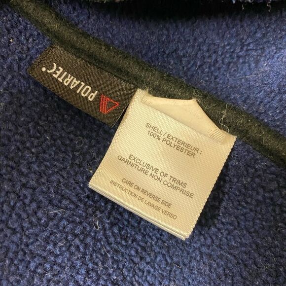 MARMOT Navy‎ micro fleece fold over collar full zip Polartec jacket - Picture 4 of 6